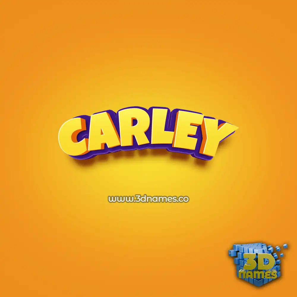 carley in Orange Toon style - 3D name wallpaper