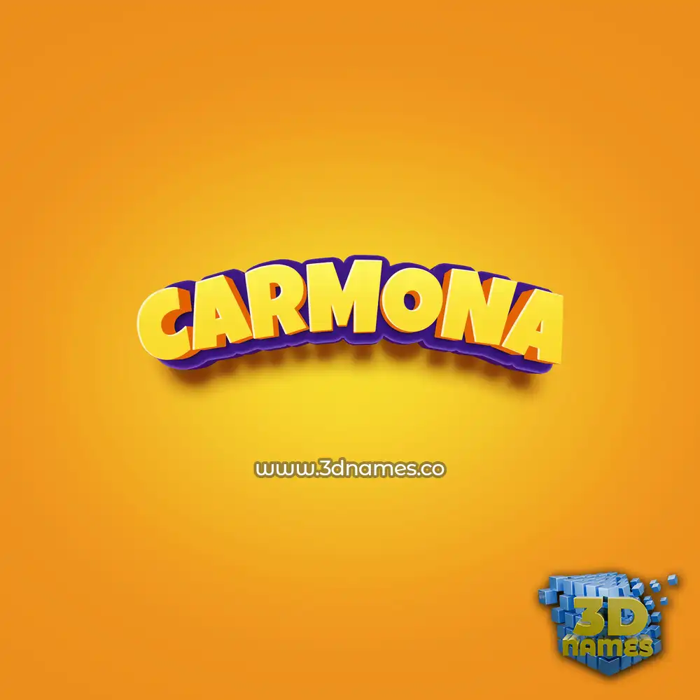carmona in Orange Toon style - 3D name wallpaper