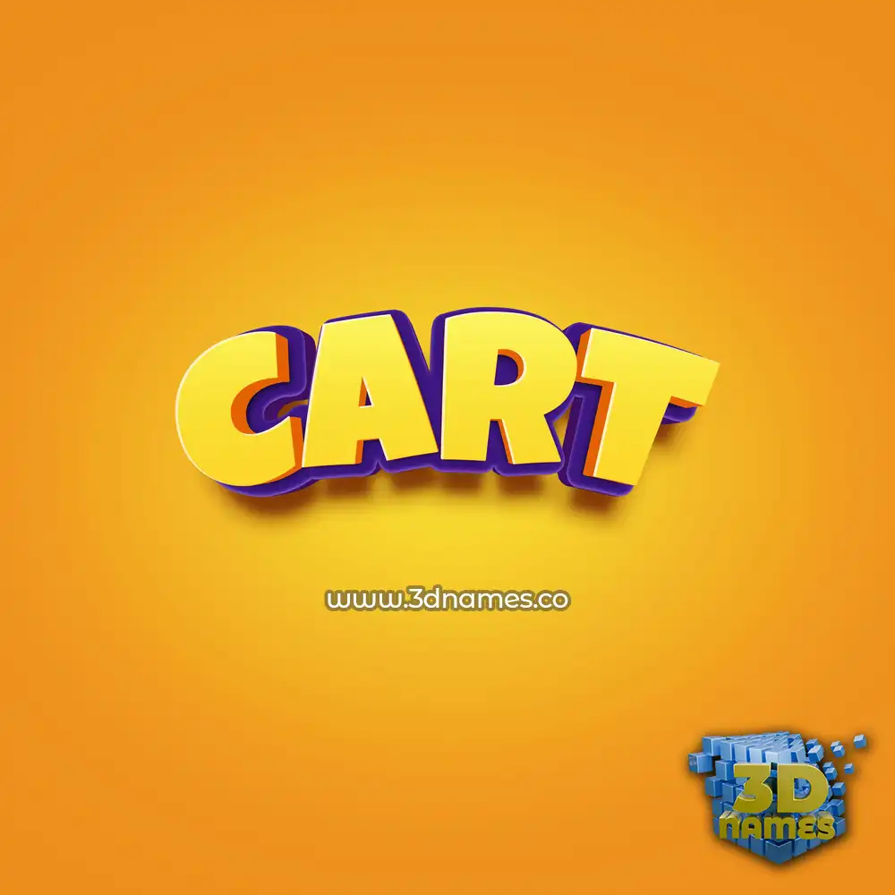 cart in Orange Toon style - 3D name wallpaper