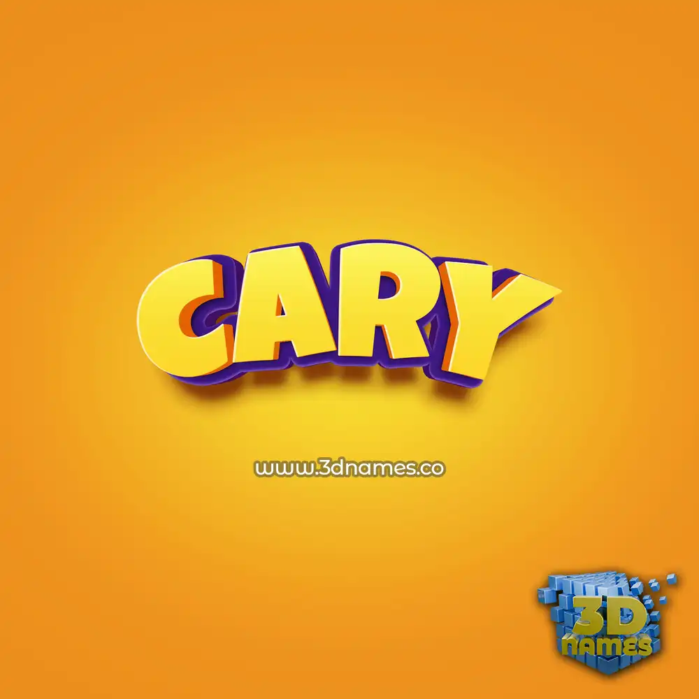 cary in Orange Toon style - 3D name wallpaper