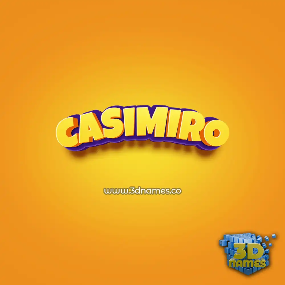 casimiro in Orange Toon style - 3D name wallpaper