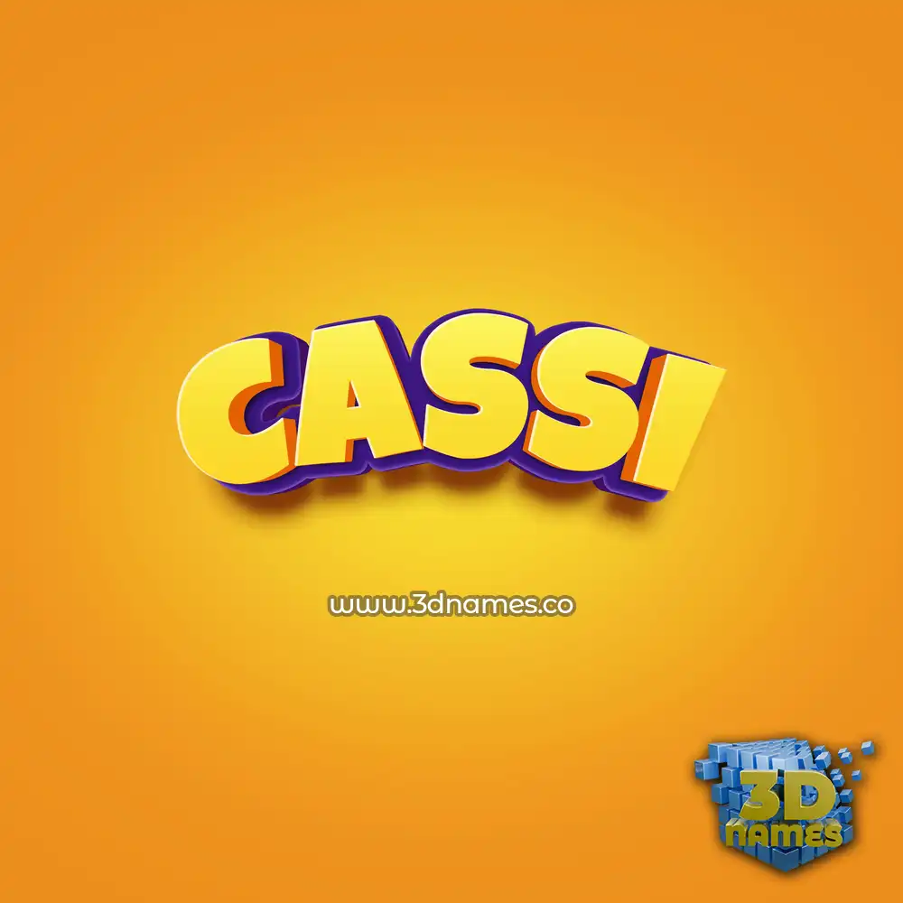 cassi in Orange Toon style - 3D name wallpaper