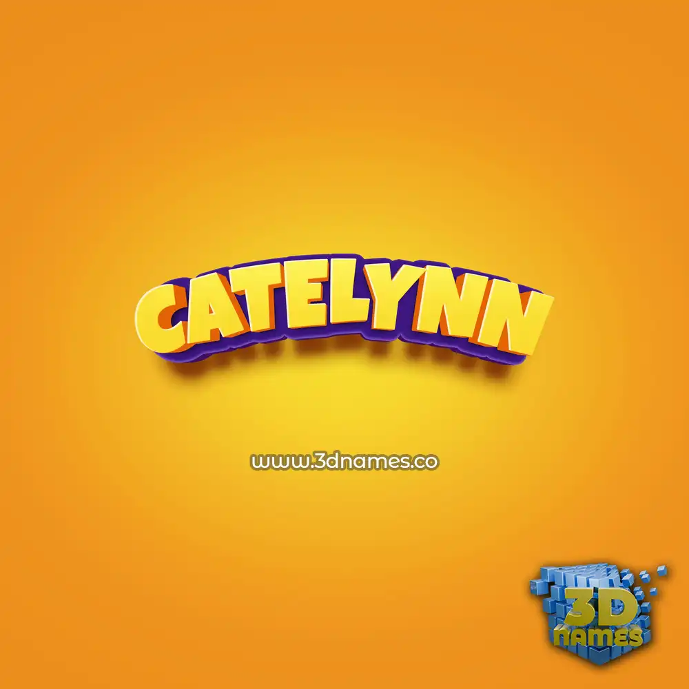 catelynn in Orange Toon style - 3D name wallpaper