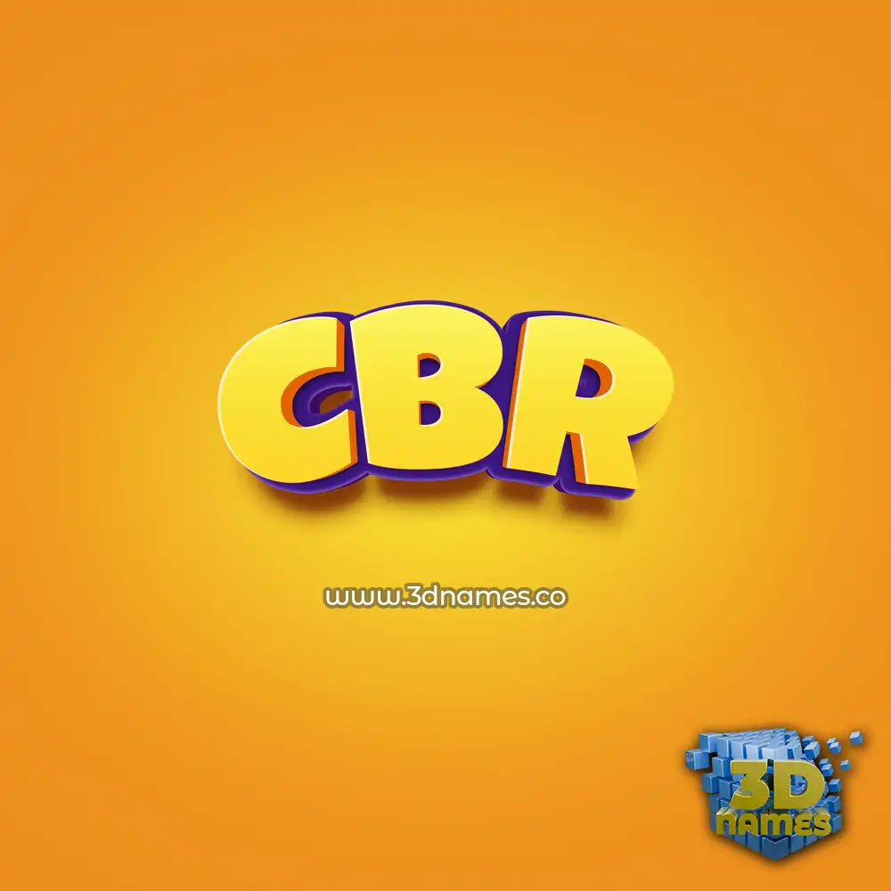 cbr in Orange Toon style - 3D name wallpaper