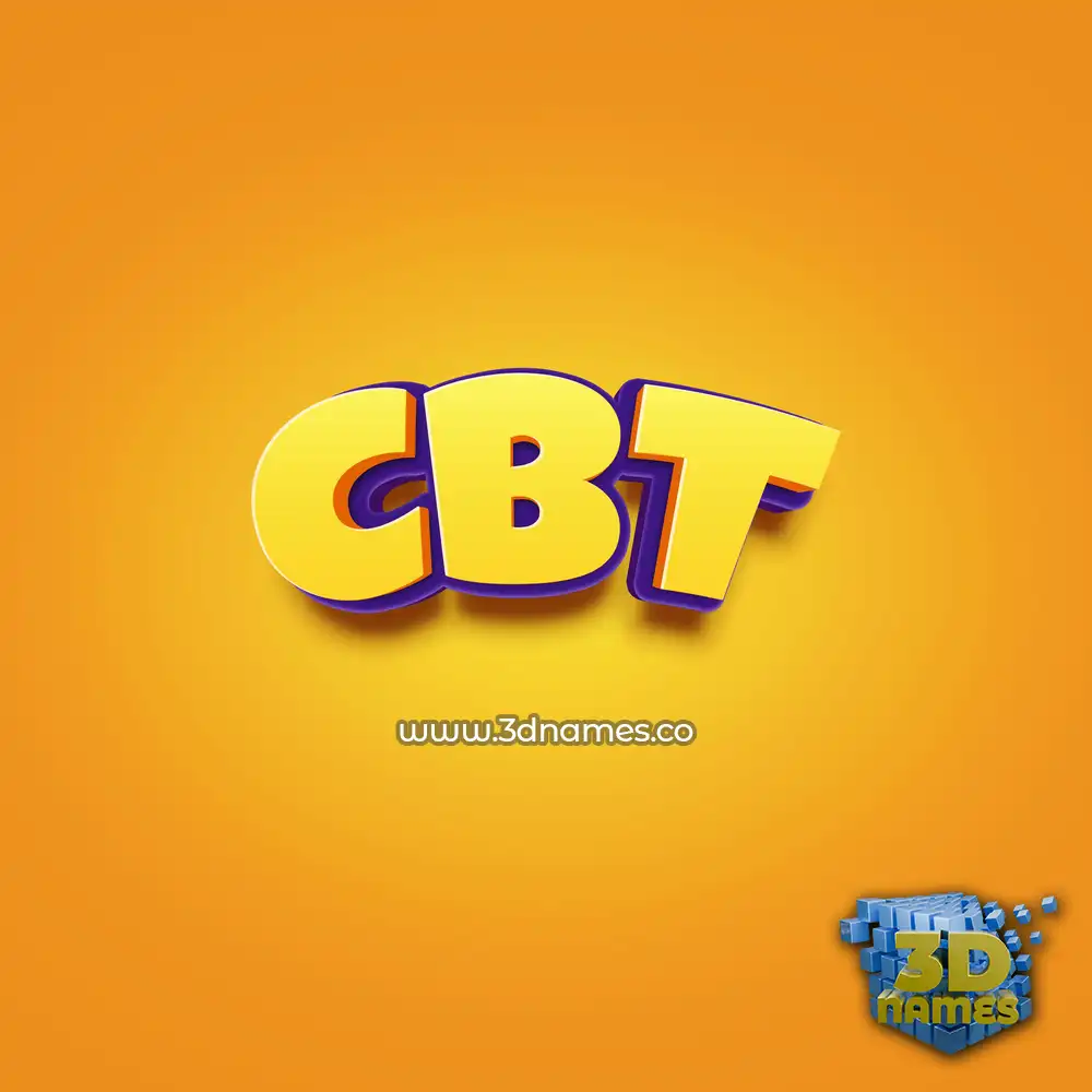 cbt in Orange Toon style - 3D name wallpaper
