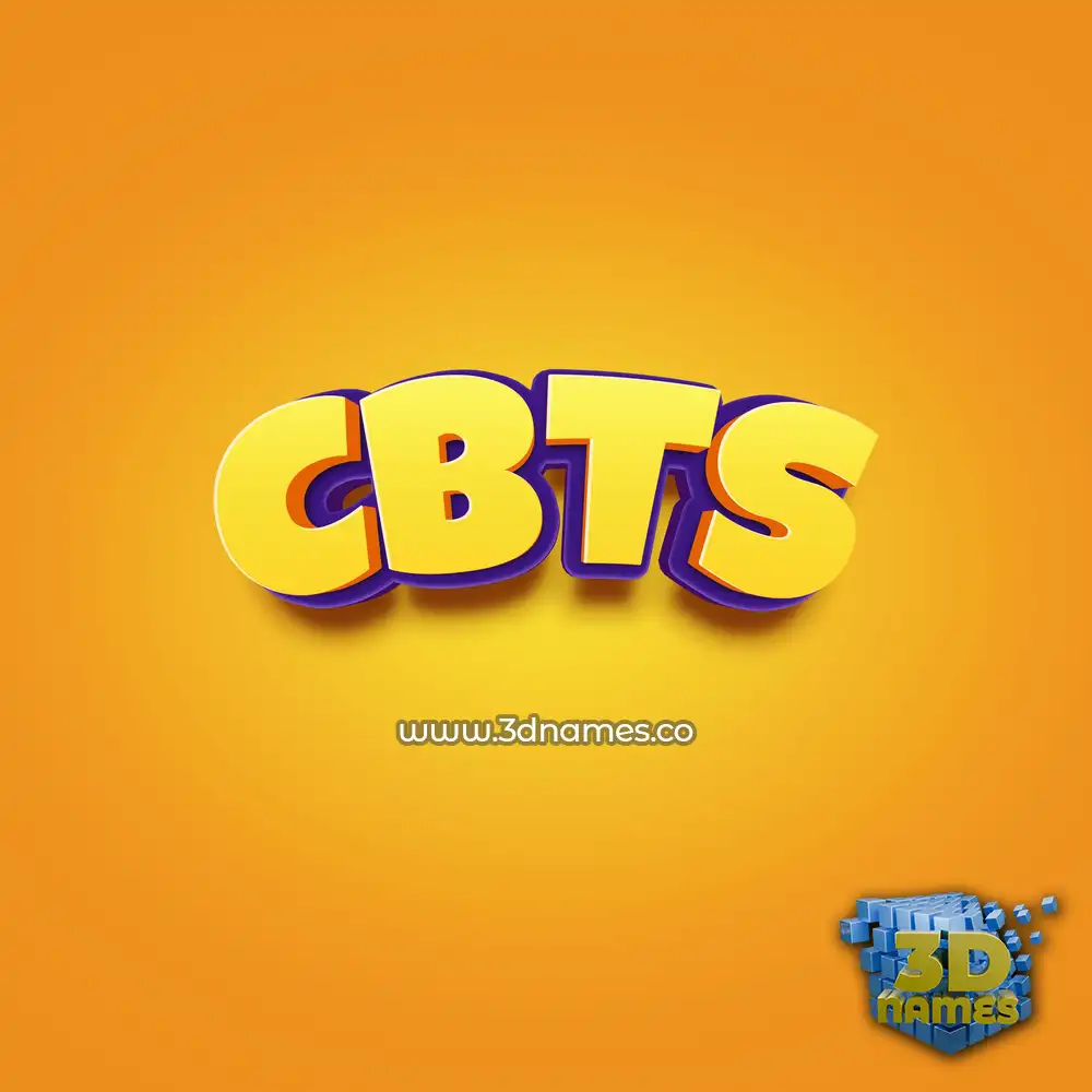 cbts in Orange Toon style - 3D name wallpaper