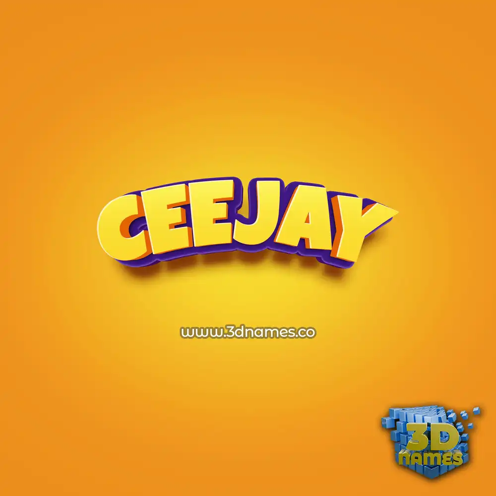 ceejay in Orange Toon style - 3D name wallpaper