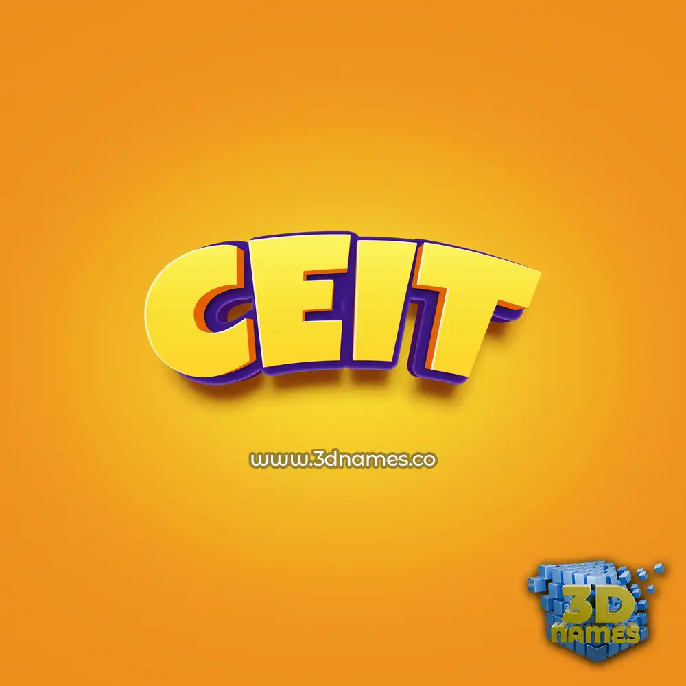 ceit in Orange Toon style - 3D name wallpaper