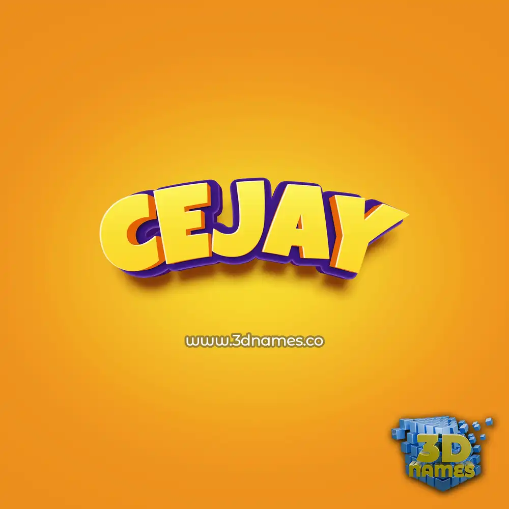 cejay in Orange Toon style - 3D name wallpaper