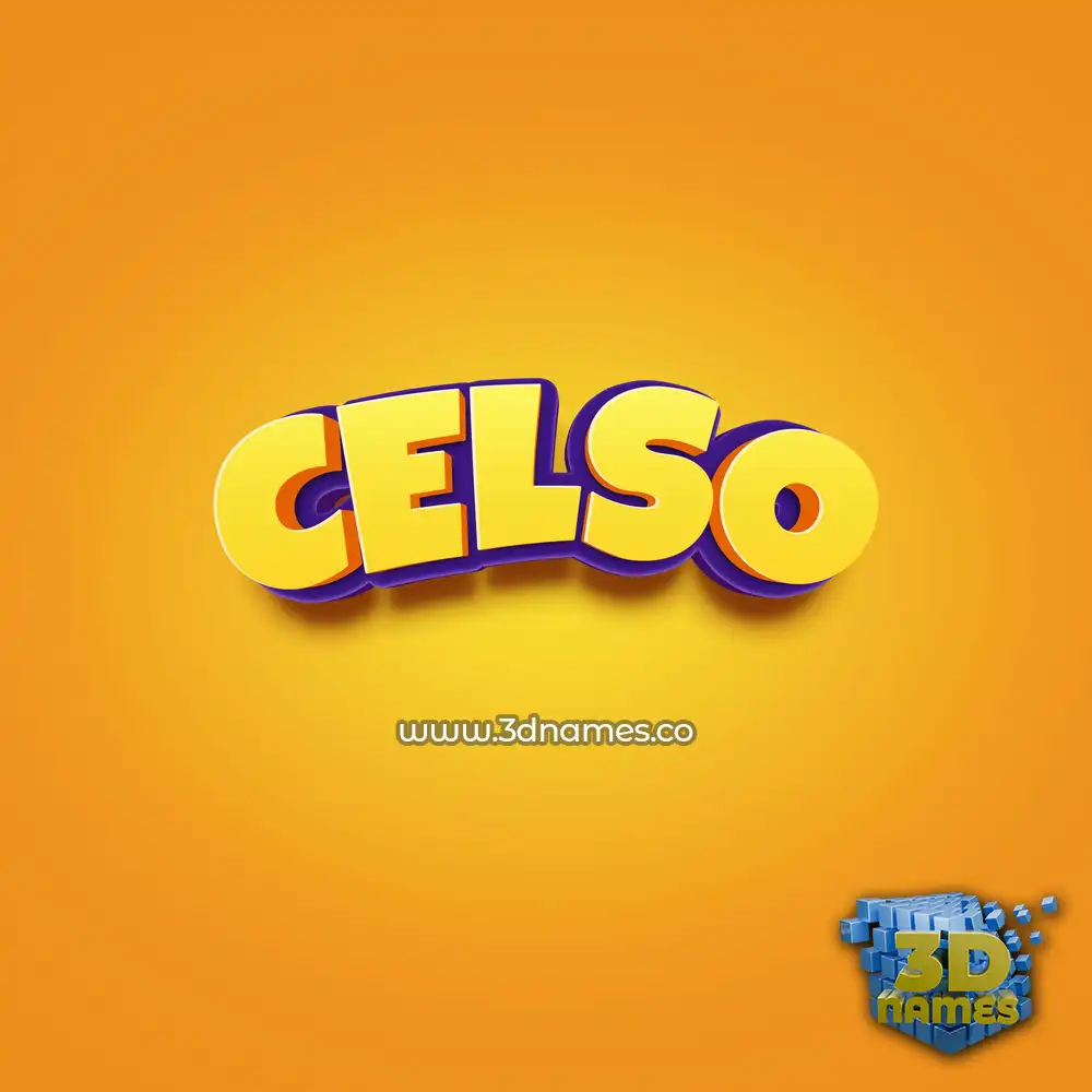 celso in Orange Toon style - 3D name wallpaper