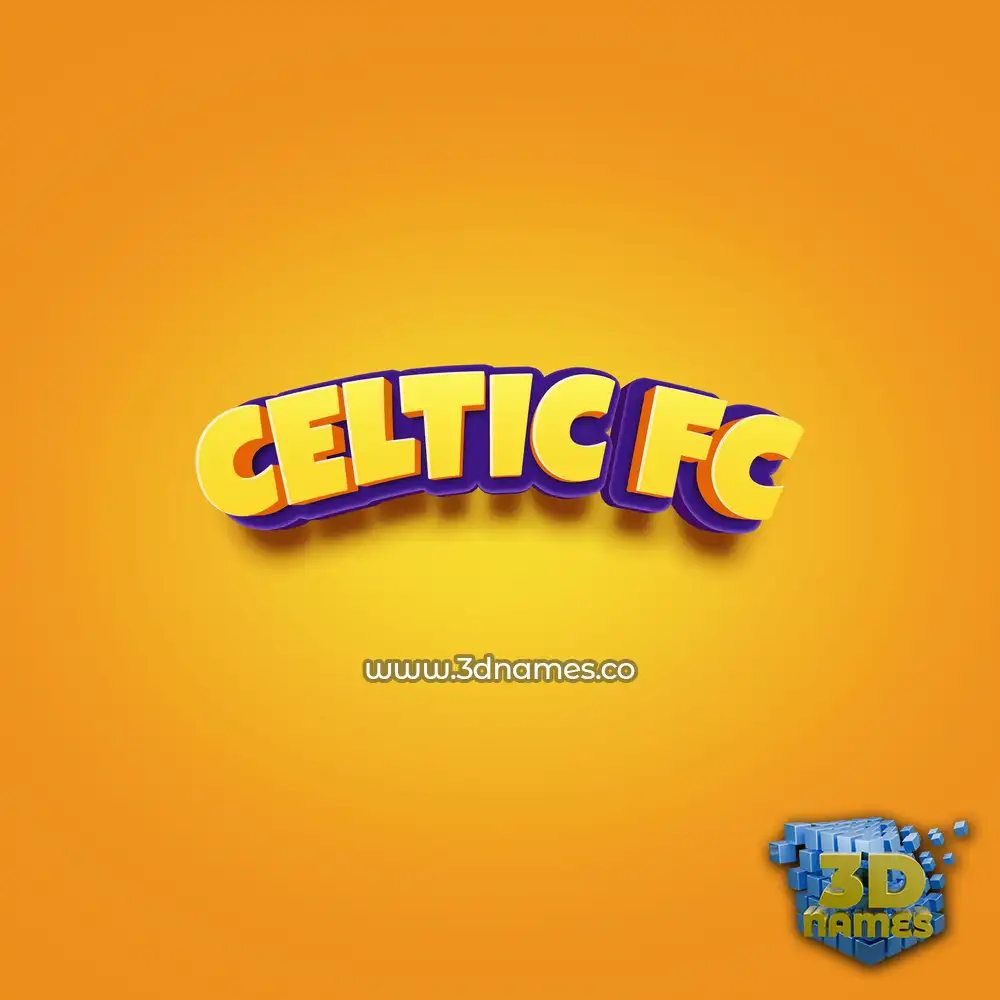 celtic fc in Orange Toon style - 3D name wallpaper