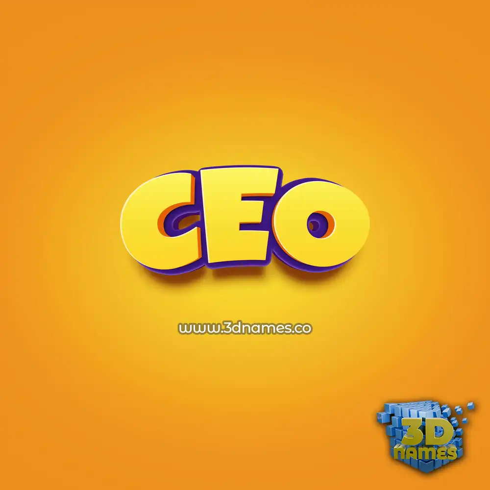 ceo in Orange Toon style - 3D name wallpaper