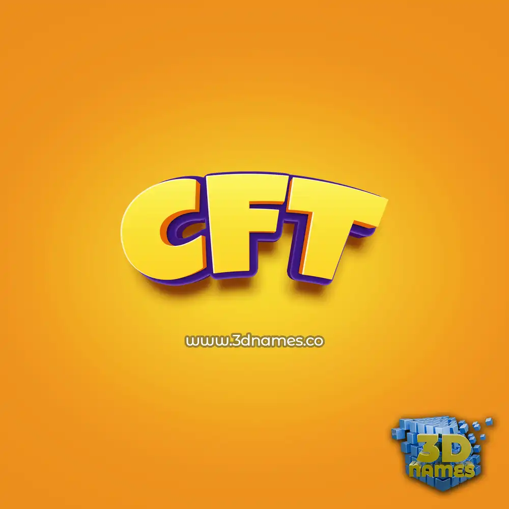 cft in Orange Toon style - 3D name wallpaper