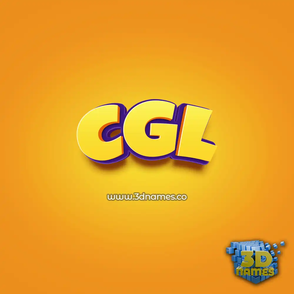 cgl in Orange Toon style - 3D name wallpaper