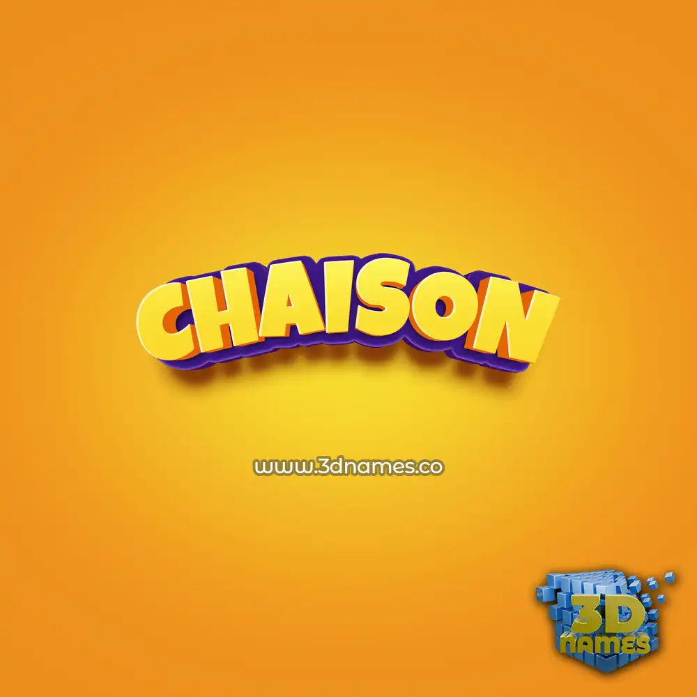 chaison in Orange Toon style - 3D name wallpaper
