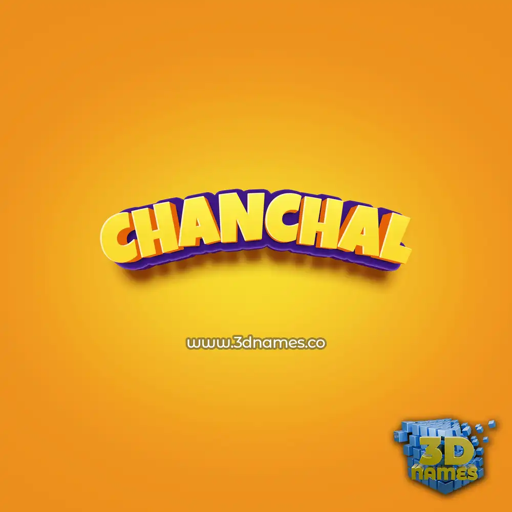 chanchal in Orange Toon style - 3D name wallpaper