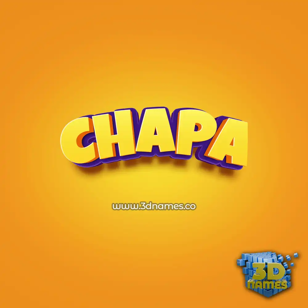 chapa in Orange Toon style - 3D name wallpaper