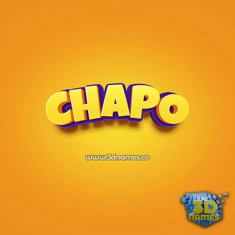 chapo in Orange Toon style - 3D name wallpaper