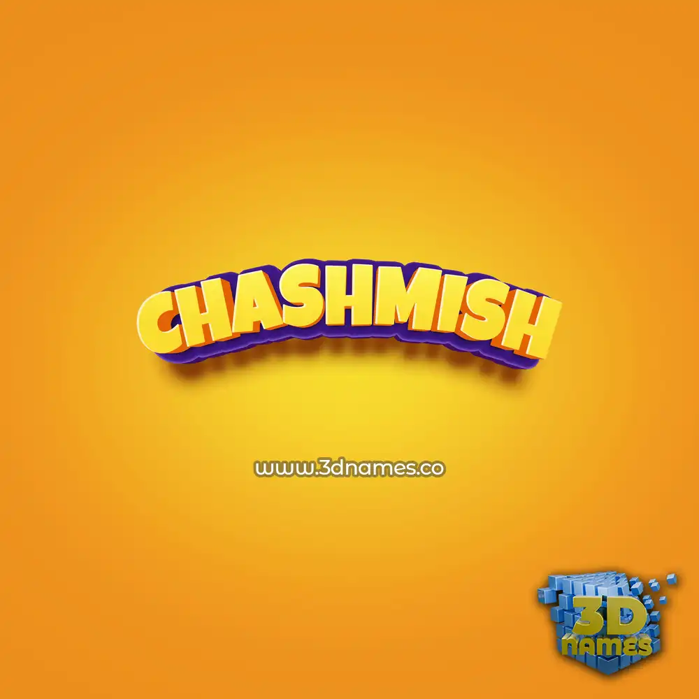 chashmish in Orange Toon style - 3D name wallpaper