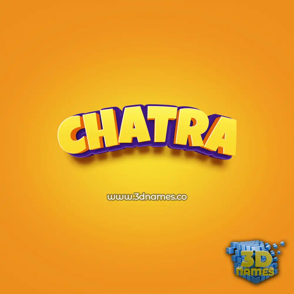 chatra in Orange Toon style - 3D name wallpaper