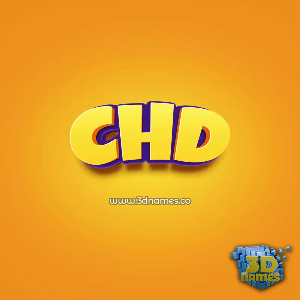 chd in Orange Toon style - 3D name wallpaper