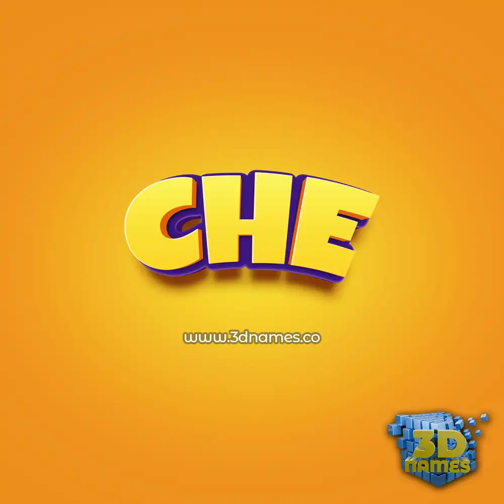 che in Orange Toon style - 3D name wallpaper