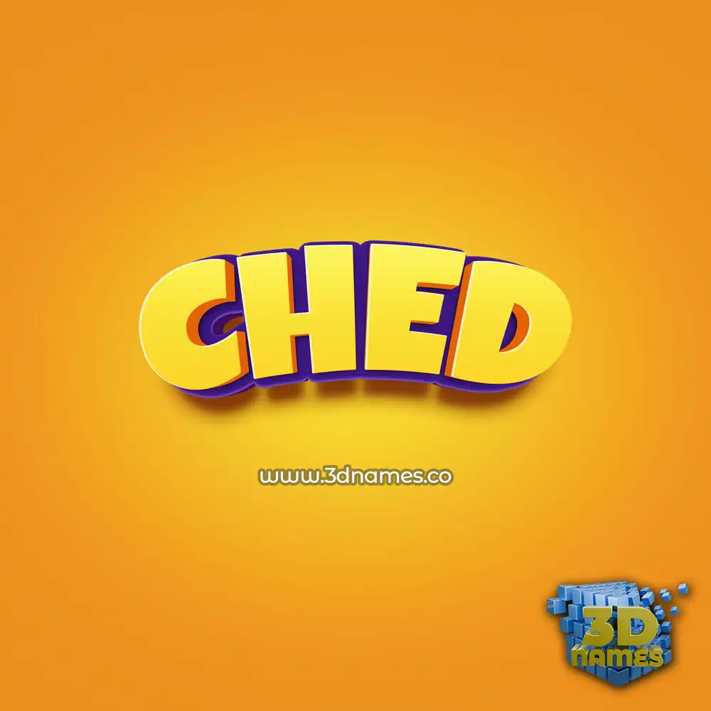 ched in Orange Toon style - 3D name wallpaper