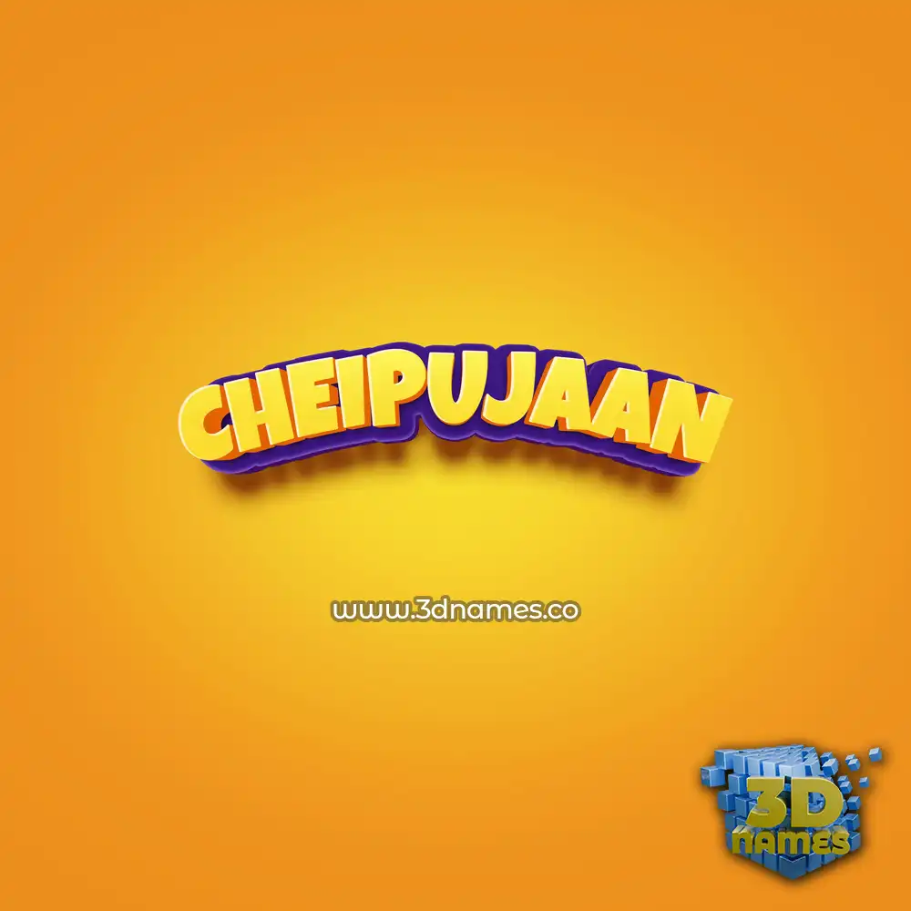 cheipujaan in Orange Toon style - 3D name wallpaper