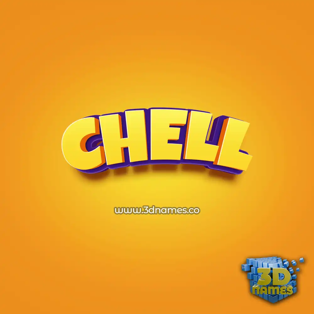 chell in Orange Toon style - 3D name wallpaper