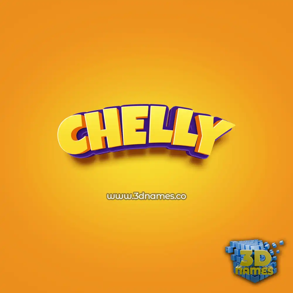 chelly in Orange Toon style - 3D name wallpaper