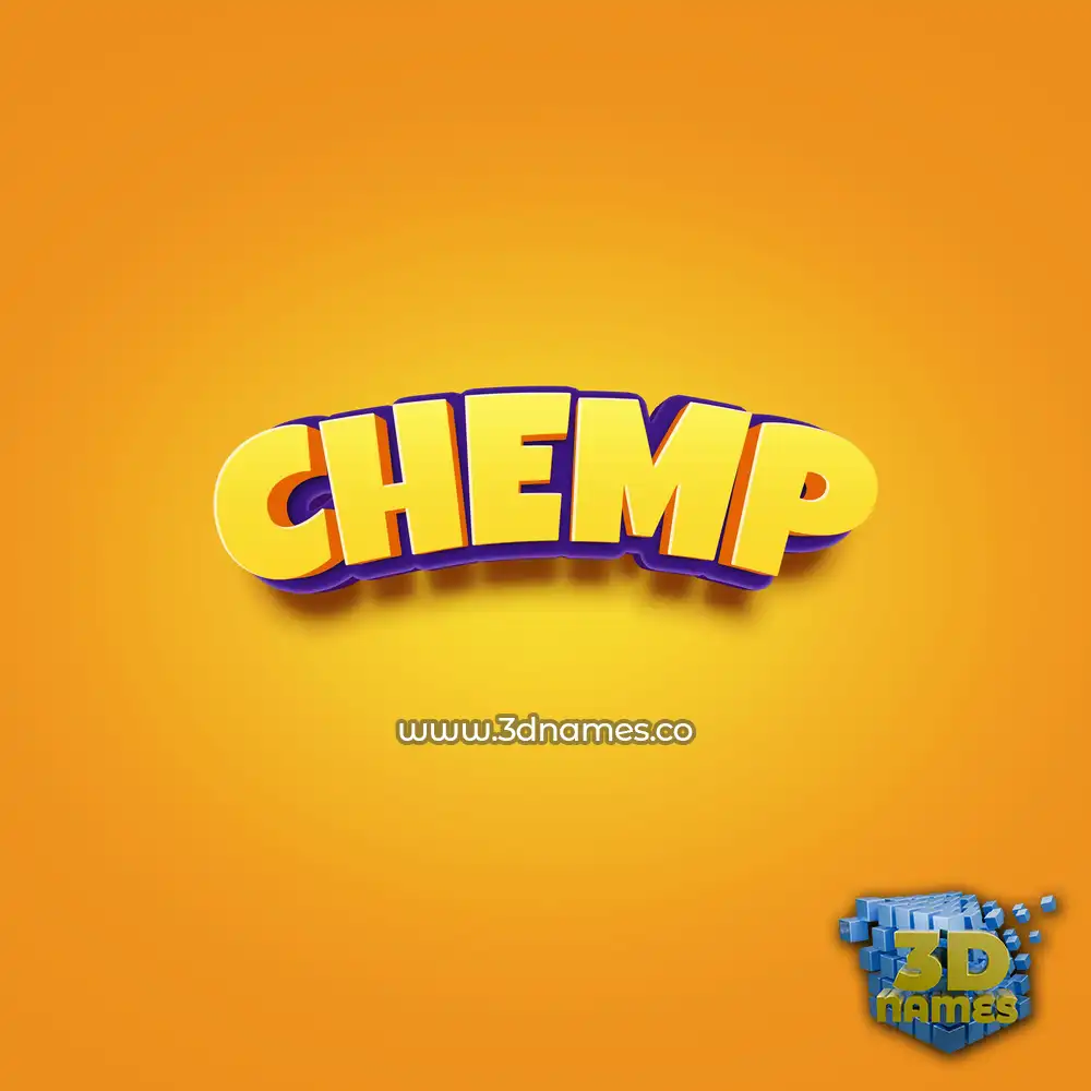 chemp in Orange Toon style - 3D name wallpaper