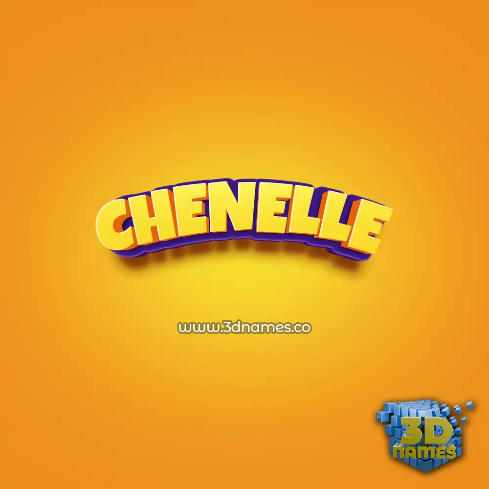 chenelle in Orange Toon style - 3D name wallpaper