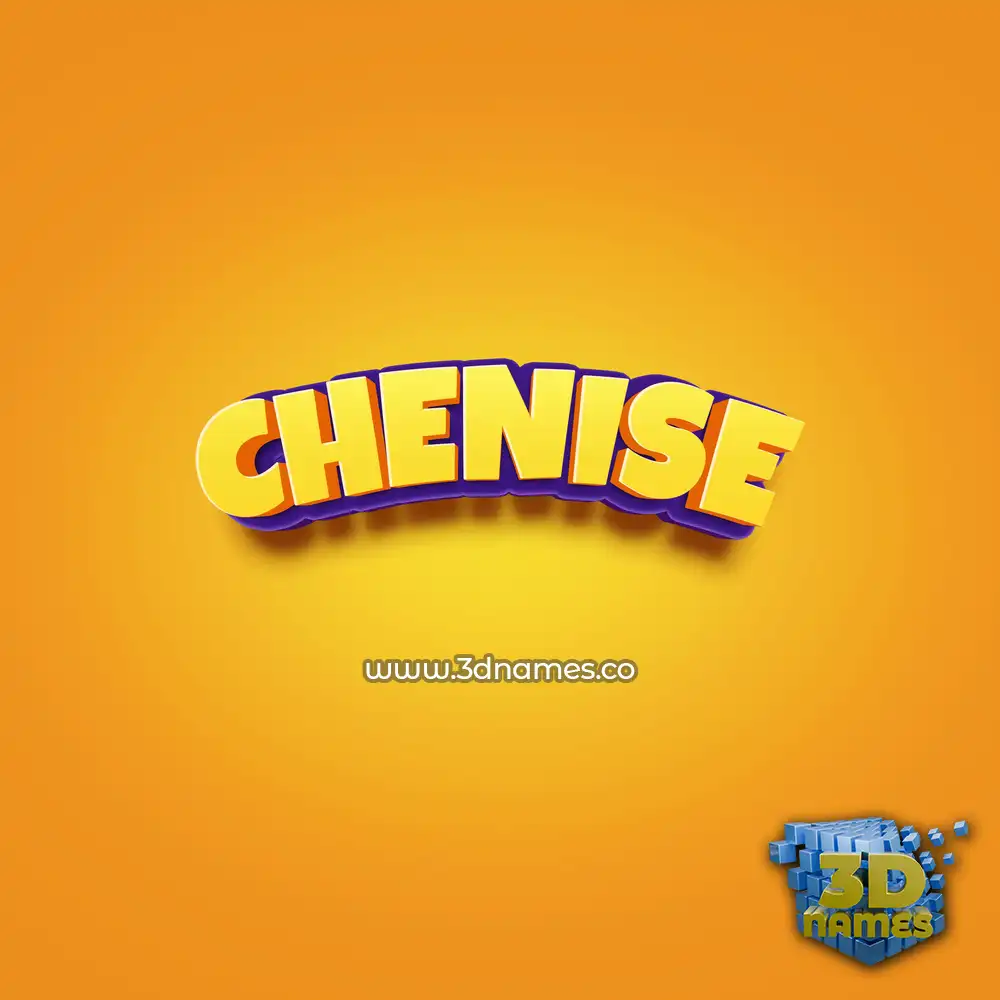chenise in Orange Toon style - 3D name wallpaper