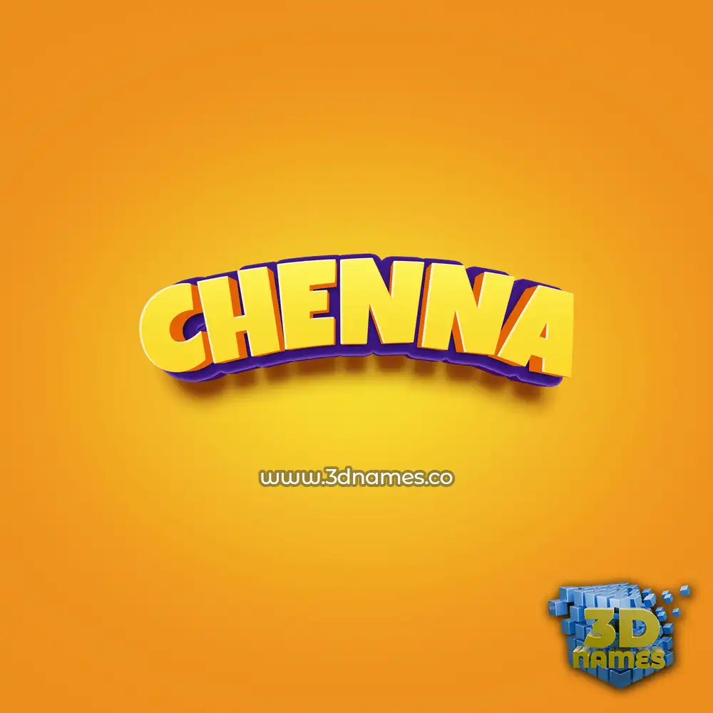chenna in Orange Toon style - 3D name wallpaper