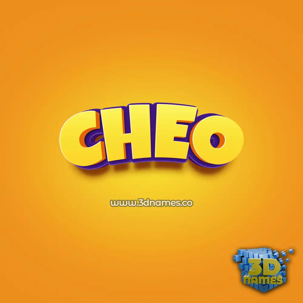 cheo in Orange Toon style - 3D name wallpaper