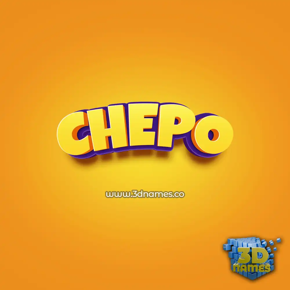 chepo in Orange Toon style - 3D name wallpaper