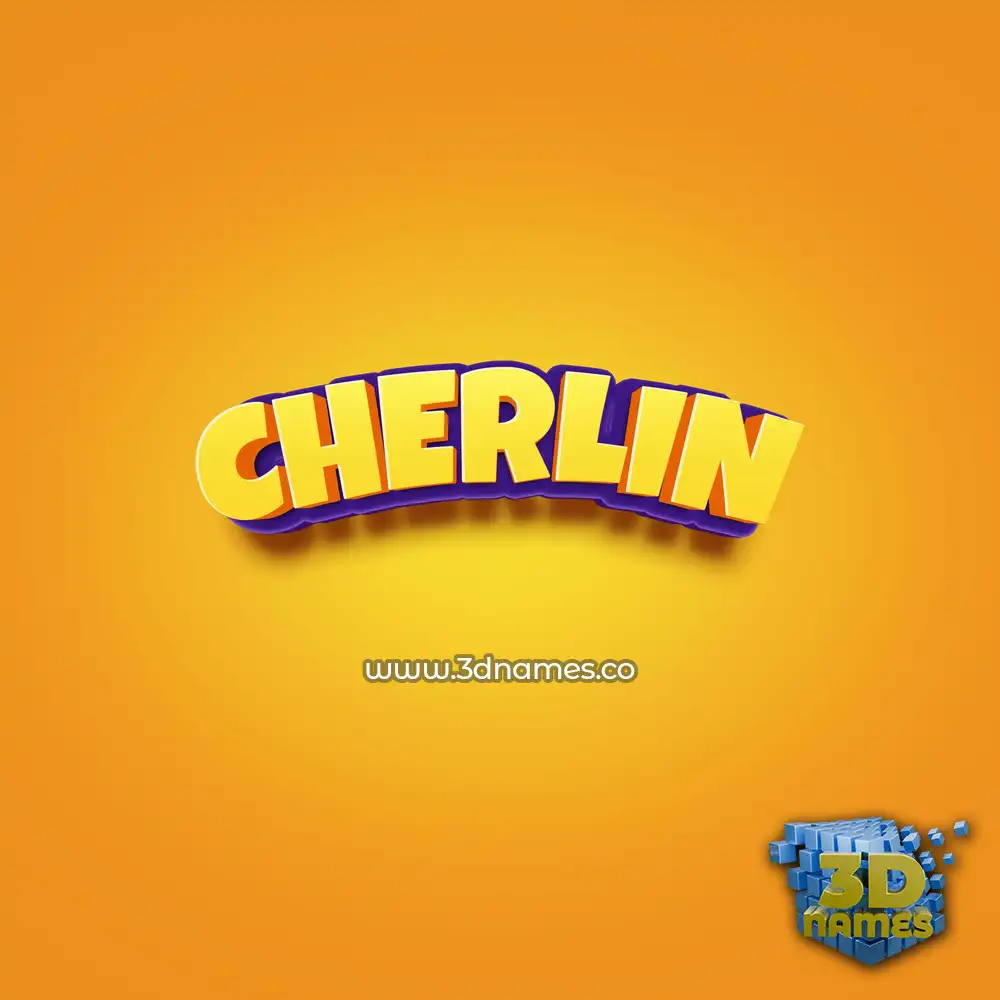 cherlin in Orange Toon style - 3D name wallpaper