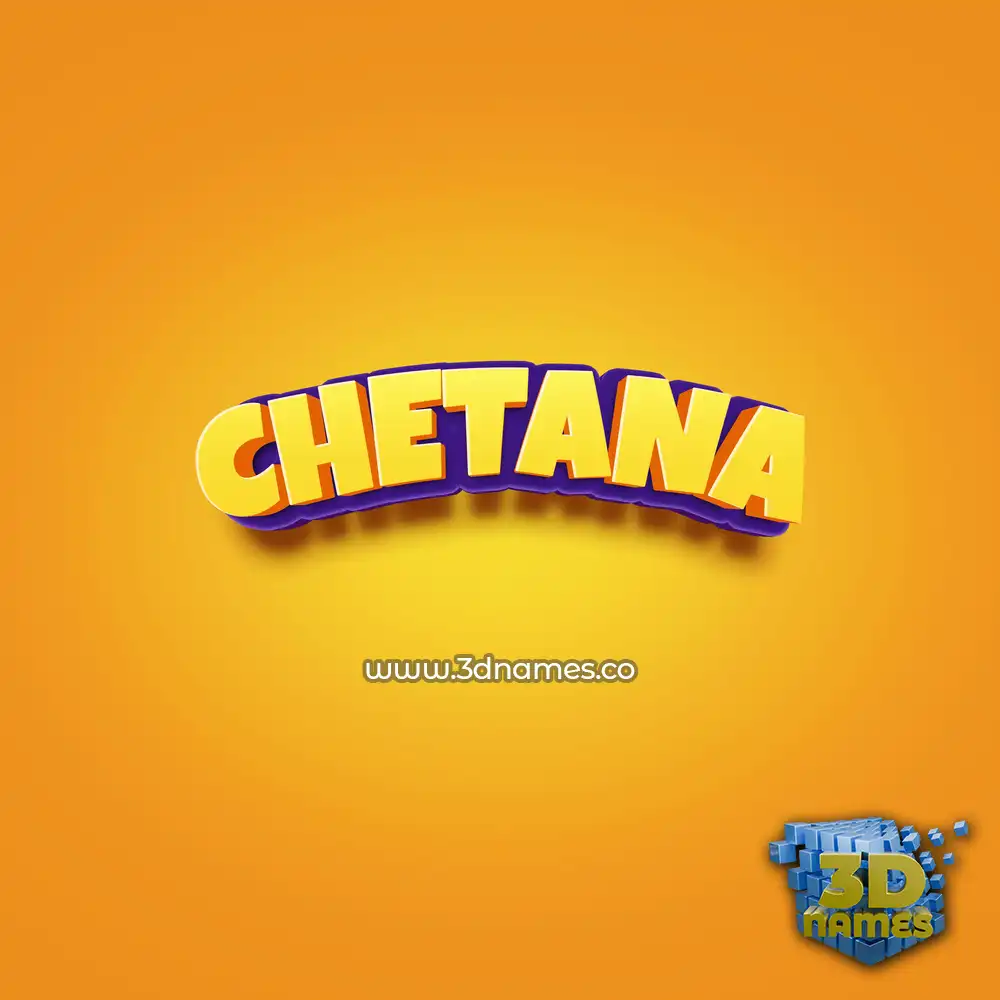 chetana in Orange Toon style - 3D name wallpaper
