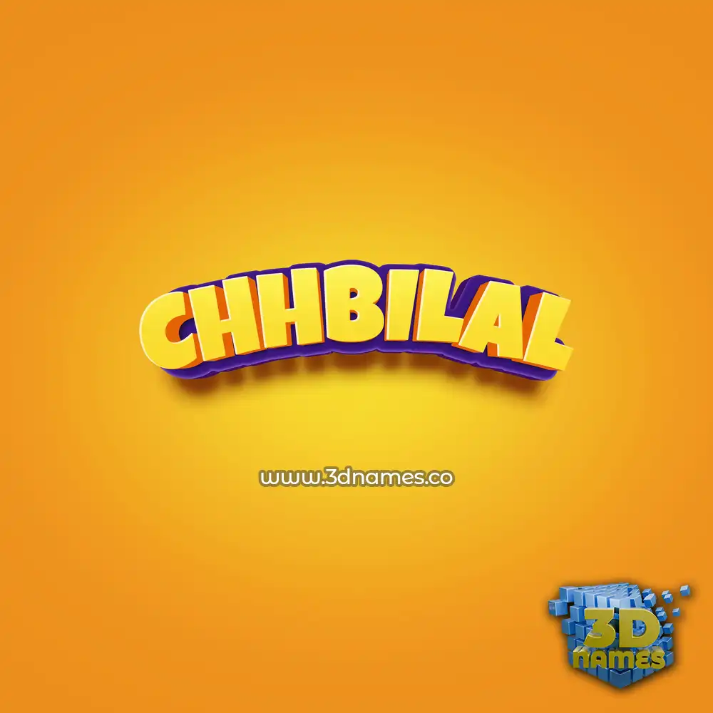 chhbilal in Orange Toon style - 3D name wallpaper