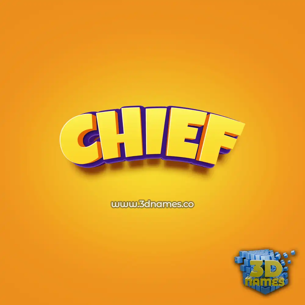 chief in Orange Toon style - 3D name wallpaper