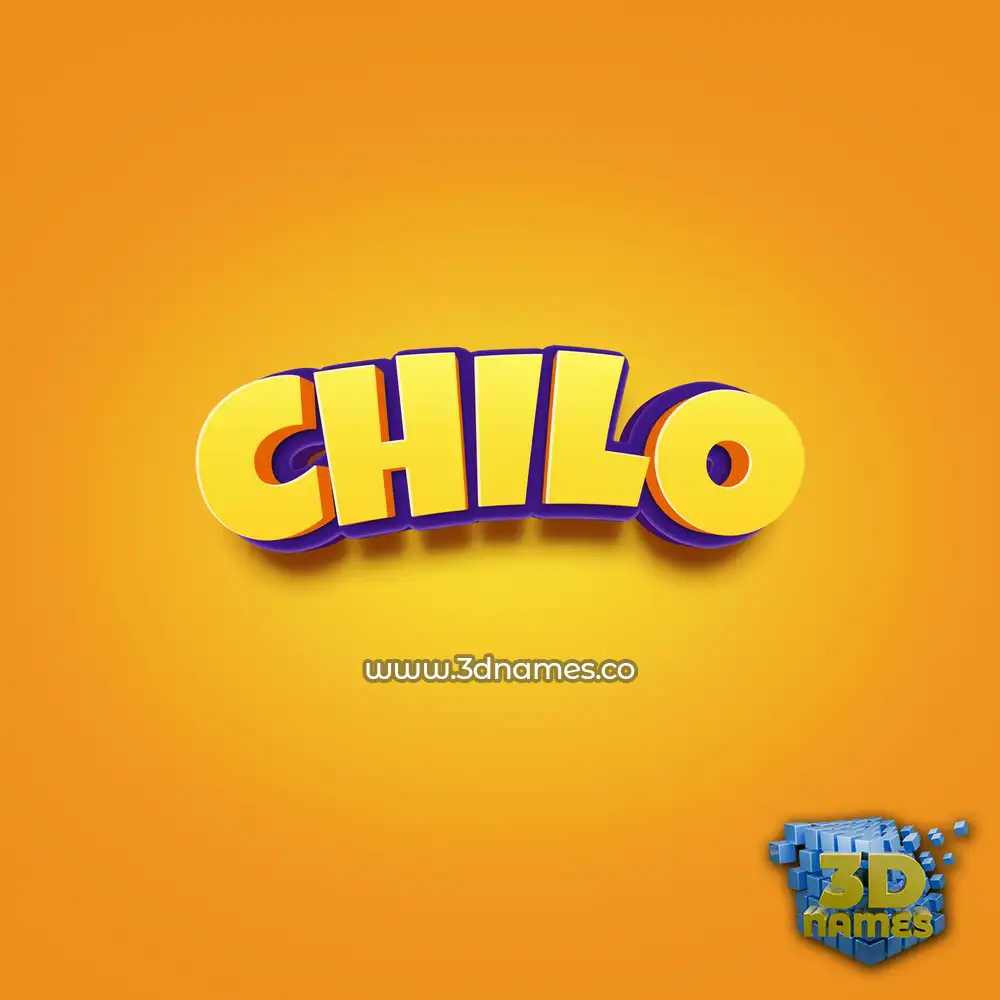 chilo in Orange Toon style - 3D name wallpaper