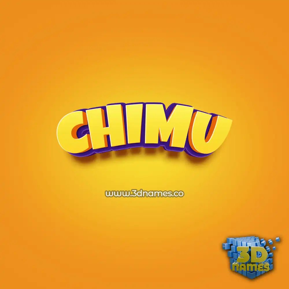 chimu in Orange Toon style - 3D name wallpaper