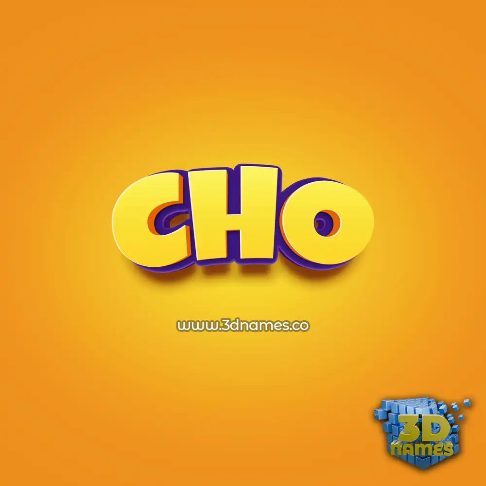 cho in Orange Toon style - 3D name wallpaper
