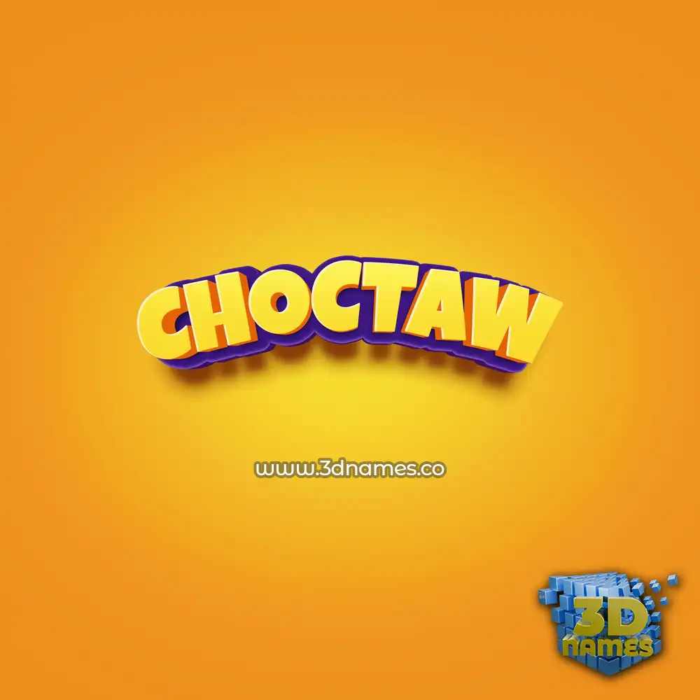choctaw in Orange Toon style - 3D name wallpaper