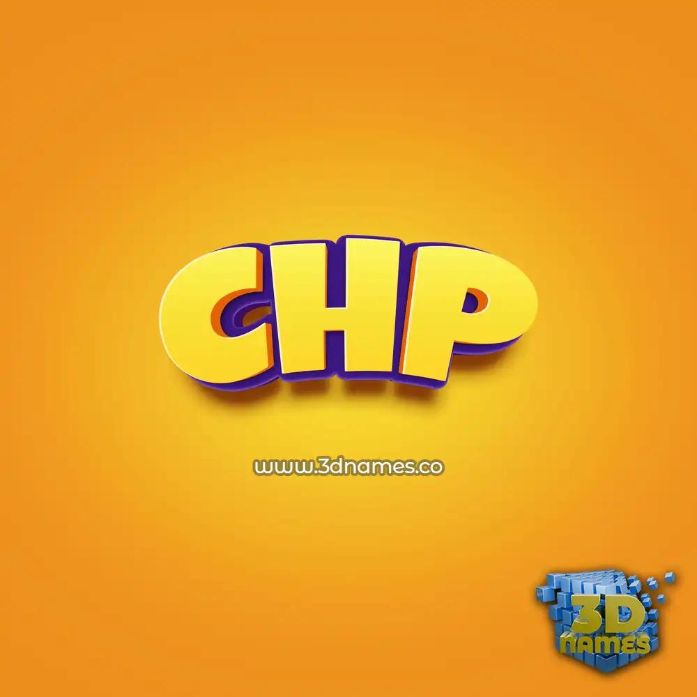 chp in Orange Toon style - 3D name wallpaper