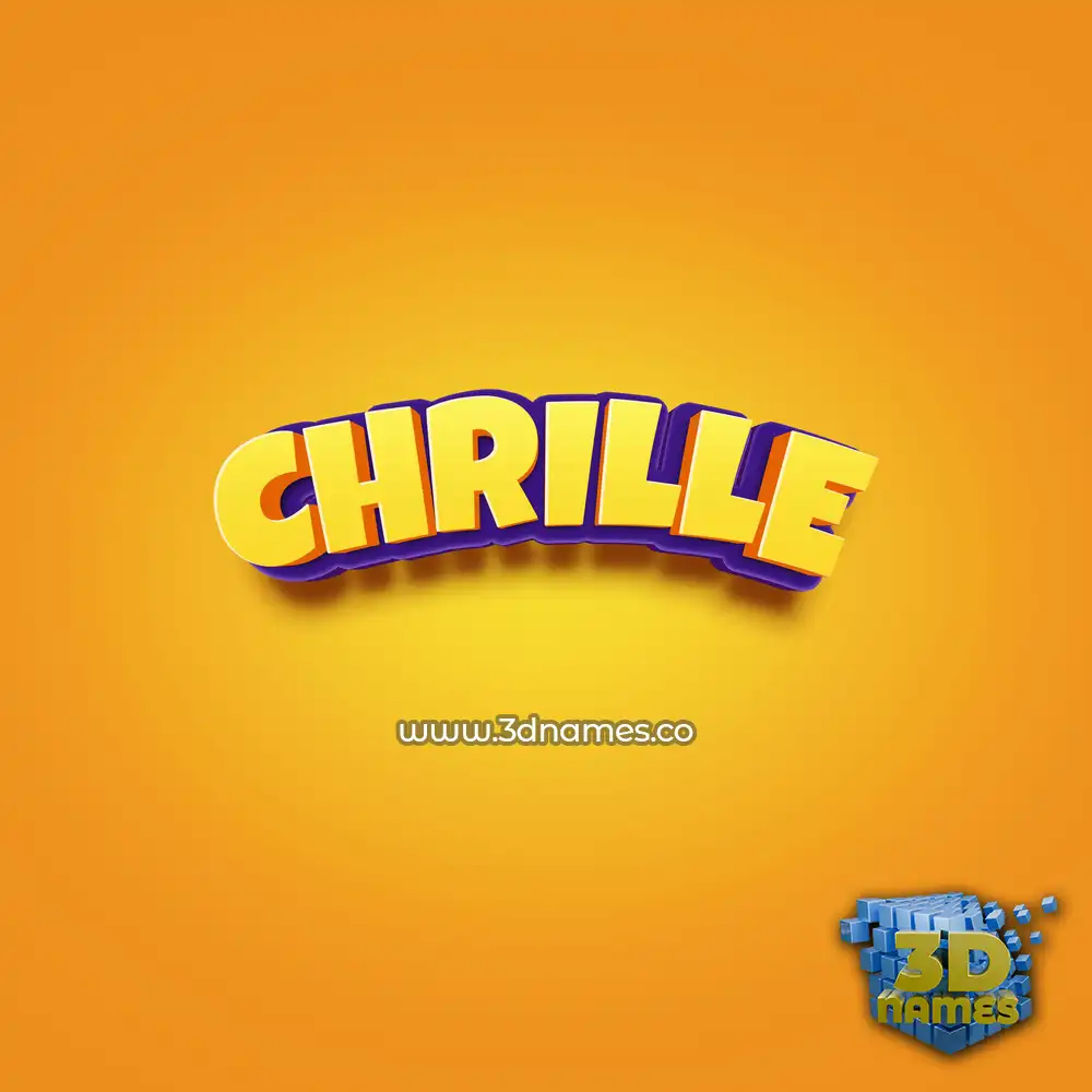 chrille in Orange Toon style - 3D name wallpaper