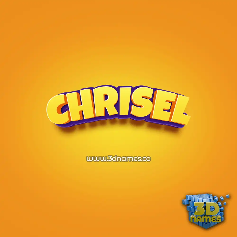 chrisel in Orange Toon style - 3D name wallpaper