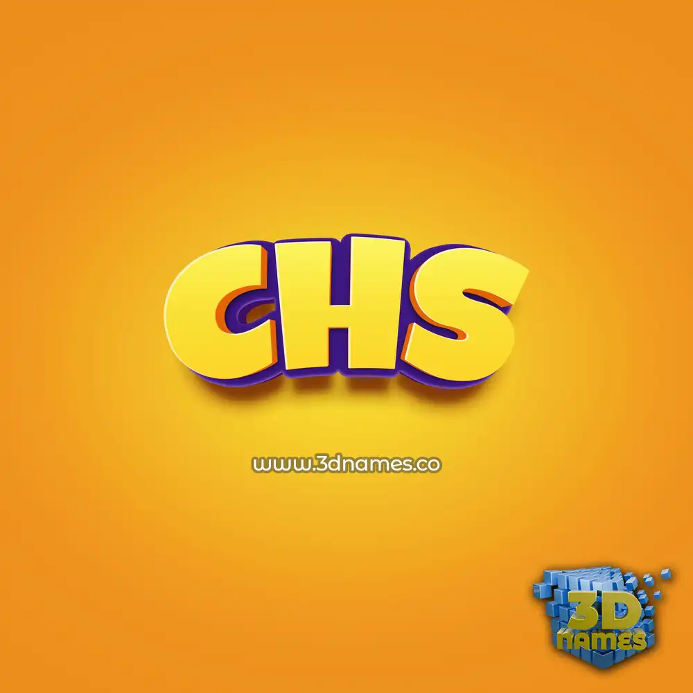 chs in Orange Toon style - 3D name wallpaper