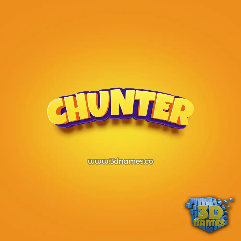 chunter in Orange Toon style - 3D name wallpaper