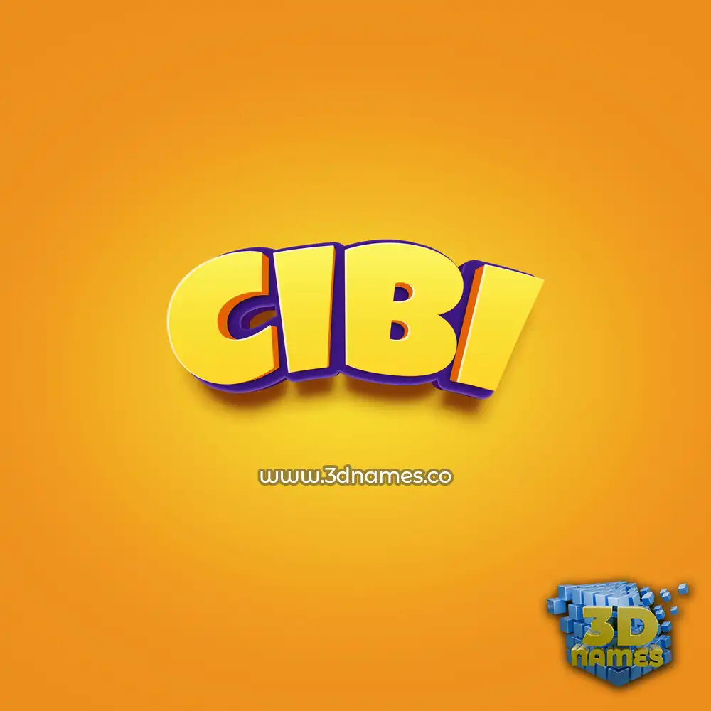 cibi in Orange Toon style - 3D name wallpaper